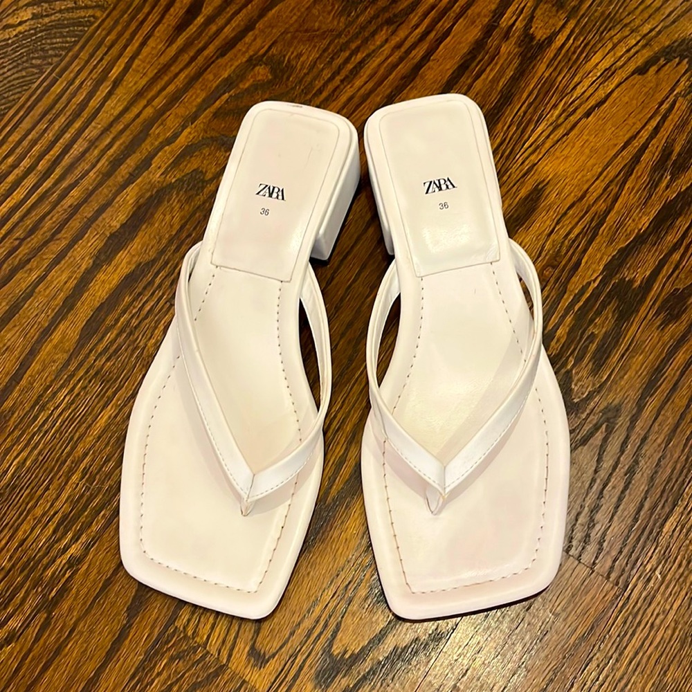 Zara block heel sandals